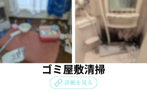 北海道旭川市の高品質特殊清掃サービスページトップに設置されたゴミ屋敷清掃ページへのリンク画像