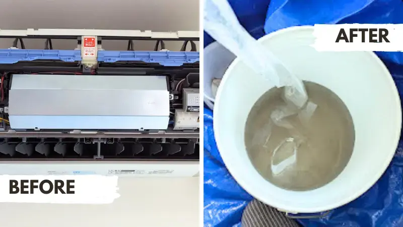 千歳市のエアコンクリーニング｜分解洗浄で空気と暮らしを整える｜ステラ清掃化学のbeforeafter➀