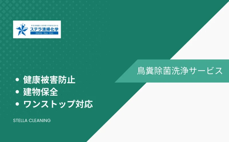 札幌市中央区の業務用クリーニング｜民泊・店舗・施設・車両対応｜ステラ清掃化学の鳩糞除菌洗浄画像