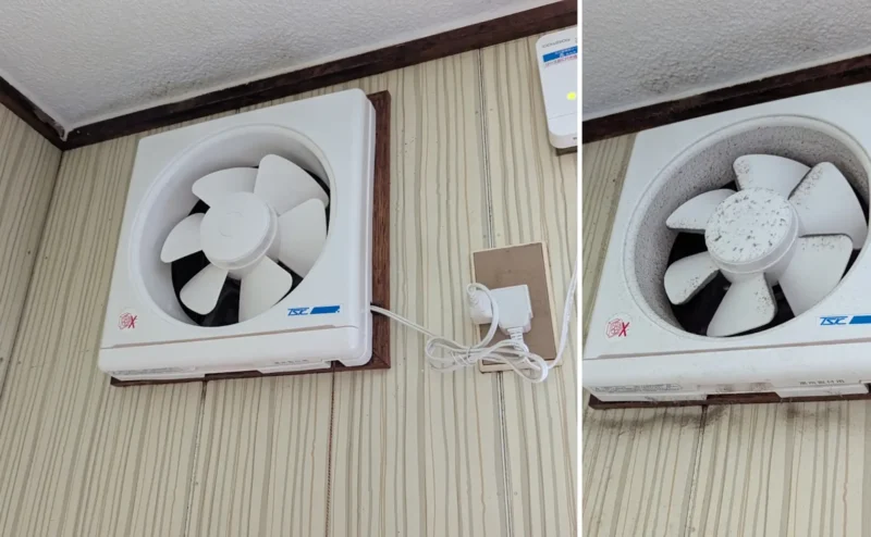 換気扇クリーニングのビフォーアフター